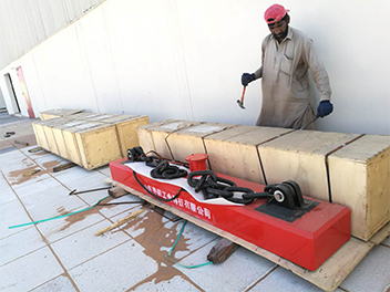 山東魯磁起重電磁吸盤連吊走出國(guó)門，服務(wù)迪拜高鐵事業(yè)